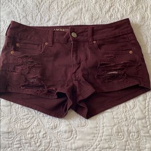 AE shortie destroyed shorts